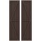 Ekena Millwork Americraft 4-Board Wood 2 Equal Panel Frmd Board-n-Batten Shutters w/Dbl Z-Bar, ARW102BF414X46TBH, PR ARW102BF414X46TBH - alternate 1